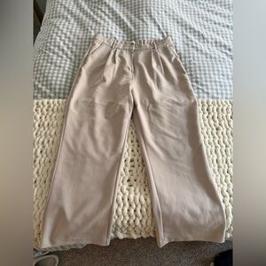 Abercrombie Light Taupe Sloane Tailored Wide Leg Pant